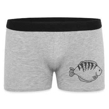 Poissons spiralés avec rayures dorsales - Boxer Homme - gris chiné - Devant