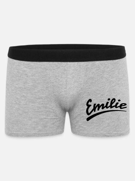 Emilie - Männer Boxer Shorts - Grau meliert