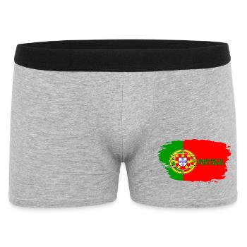 Portugal Drapeau / Cadeau Lisbonne Europe occidentale - Boxer Homme - gris chiné - Devant