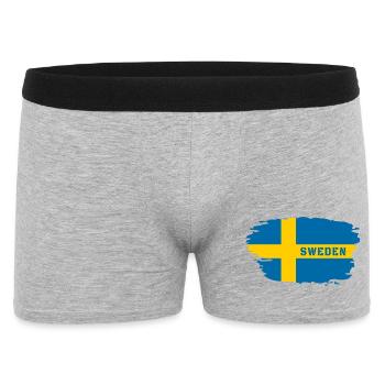 Drapeau de la Suède / Cadeau Scandinavie Stockholm - Boxer Homme - gris chiné - Devant