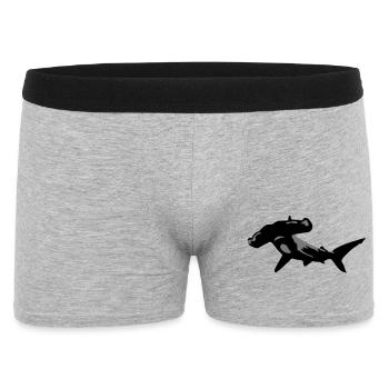 Hammerhai - Männer Boxer Shorts - Grau meliert - Vorne