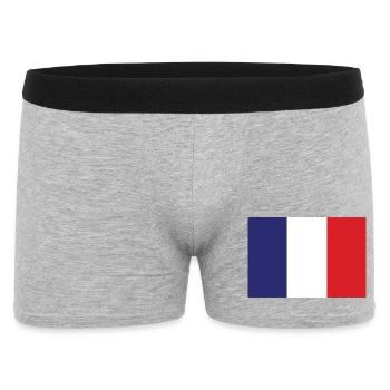 Drapeau de la France - Boxer Homme - gris chiné - Devant