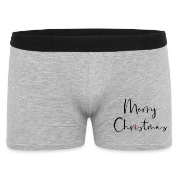 Joyeux Noël cadeau étoile Noël - Boxer Homme - gris chiné - Devant