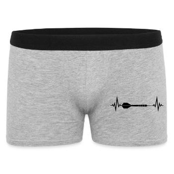 cool fréquence cardiaque pulsation logo texte y jouer - Boxer Homme - gris chiné - Devant