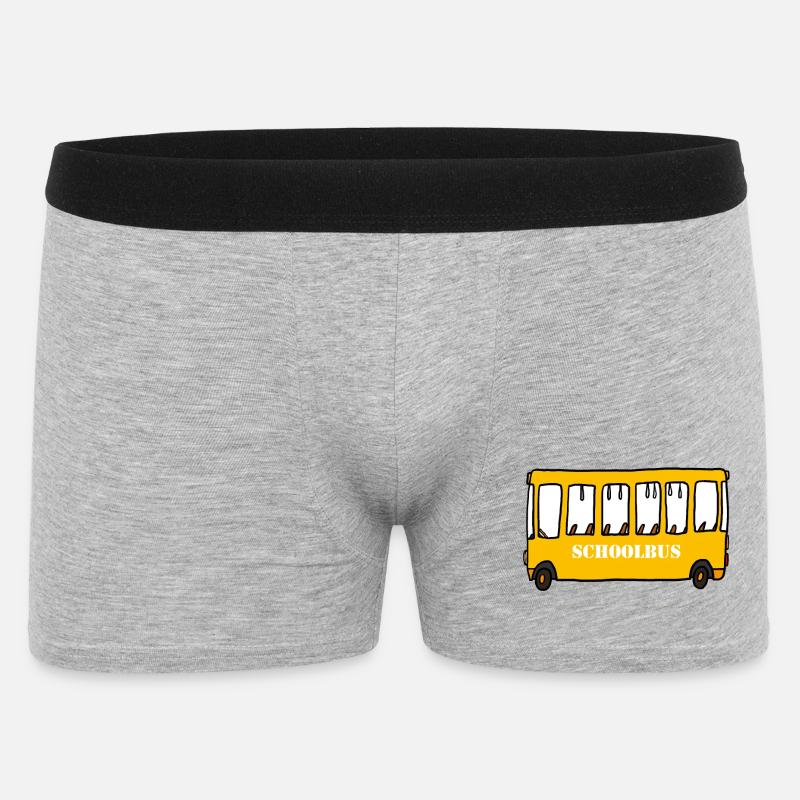 Schoolbus - Männer Boxer Shorts - Grau meliert