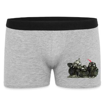 three young cheeky kraehen - Men's Boxer Shorts - heather grey - Front