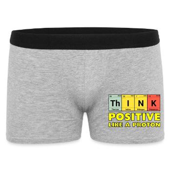 Think positively, like a proton - Men's Boxer Shorts - heather grey - Front