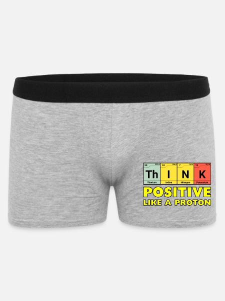 Think positively, like a proton - Men's Boxer Shorts - heather grey