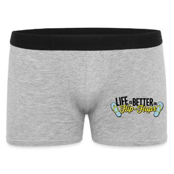 life is better in flop flops - beach summer party - Men's Boxer Shorts - heather grey - Front