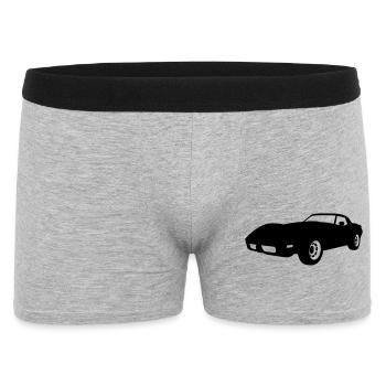 US Classic Car - Männer Boxer Shorts - Grau meliert - Vorne