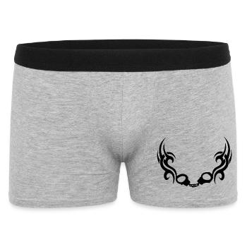 Handschellentrible - Männer Boxer Shorts - Grau meliert - Vorne