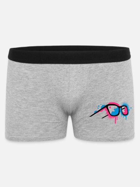 3D glasses in graffiti style - Men's Boxer Shorts - heather grey