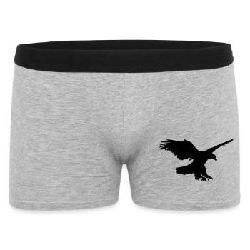 Adler - Männer Boxer Shorts - Grau meliert - Vorne