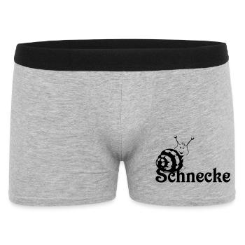 Schnecke - Männer Boxer Shorts - Grau meliert - Vorne