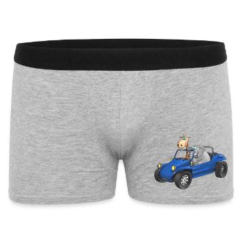 Éléphant et girafe en buggy - Boxer Homme - gris chiné - Devant