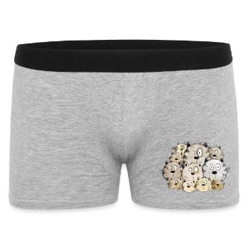 Funny cats I kitten cat gift I miss - Men's Boxer Shorts - heather grey - Front