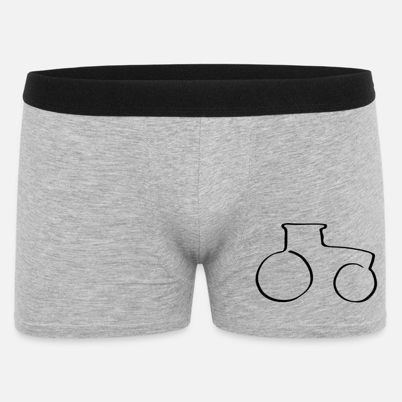 Linientraktor - Männer Boxer Shorts - Grau meliert