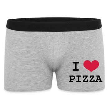 I Love Pizza - Boxer Homme - gris chiné - Devant