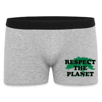 Respectons la planète - Boxer Homme - gris chiné - Devant