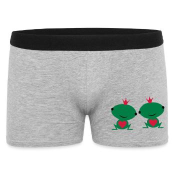 two are in love - Men's Boxer Shorts - heather grey - Front