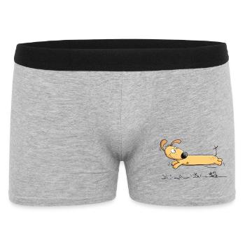 Raging Dachshund Teckel Dog I dog friend gift - Men's Boxer Shorts - heather grey - Front
