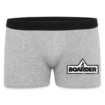 Boarder Cadre Blanc 2C - Boxer Homme - gris chiné - Devant