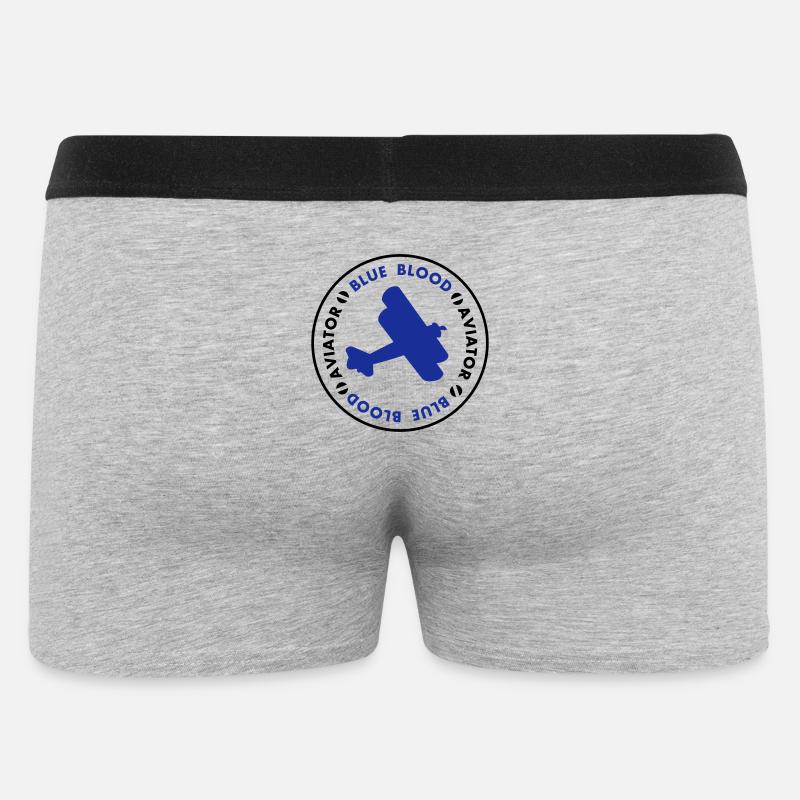 aviator - Männer Boxer Shorts - Grau meliert