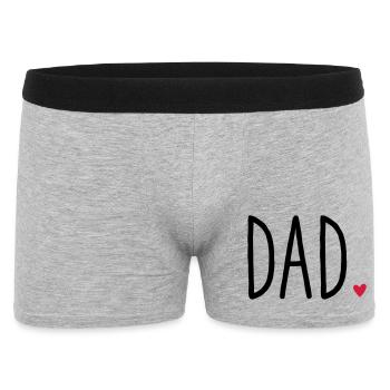 Dad Herz - Gift Father's Day Family Child Love - Men's Boxer Shorts - heather grey - Front