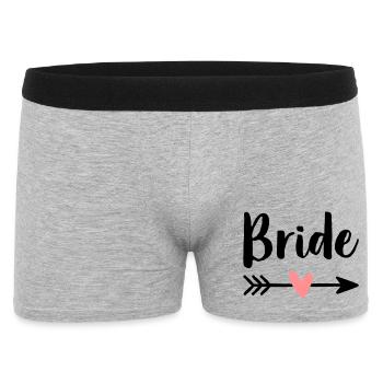 Cadeau de fête bachelorette - Boxer Homme - gris chiné - Devant