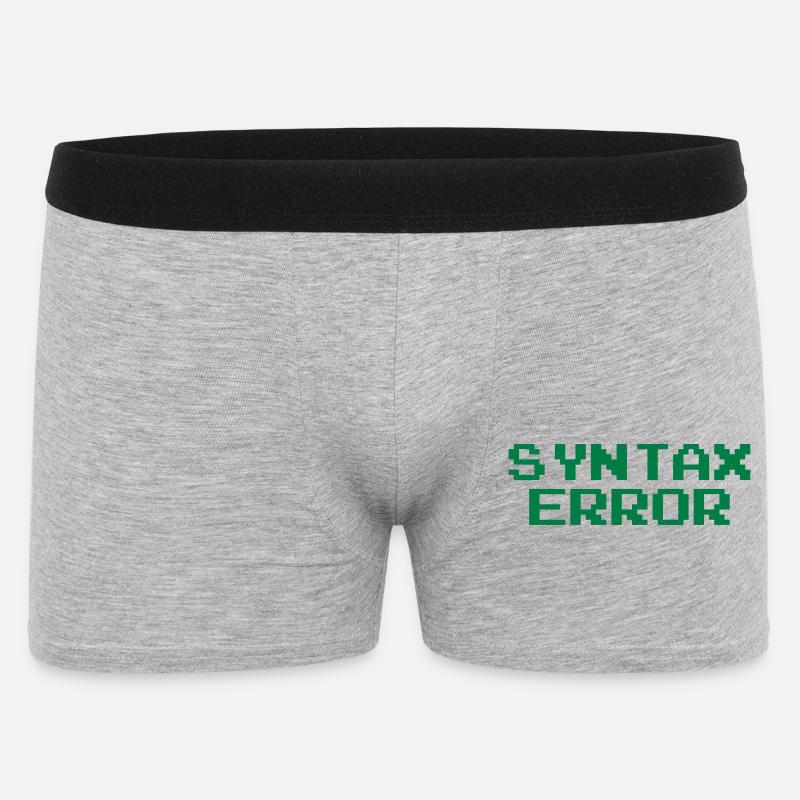 Syntax Error - Männer Boxer Shorts - Grau meliert