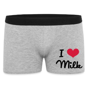 I Love Milk - Men's Boxer Shorts - heather grey - Front