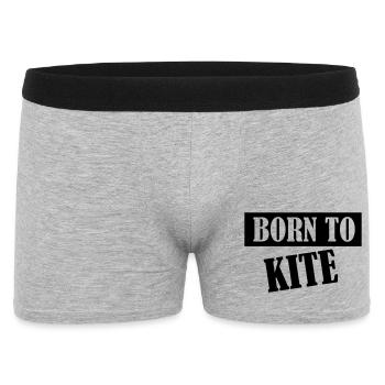 Kiteboard,Kiteboarder,Kite,Kiteboarding,Meer,Board - Männer Boxer Shorts - Grau meliert - Vorne