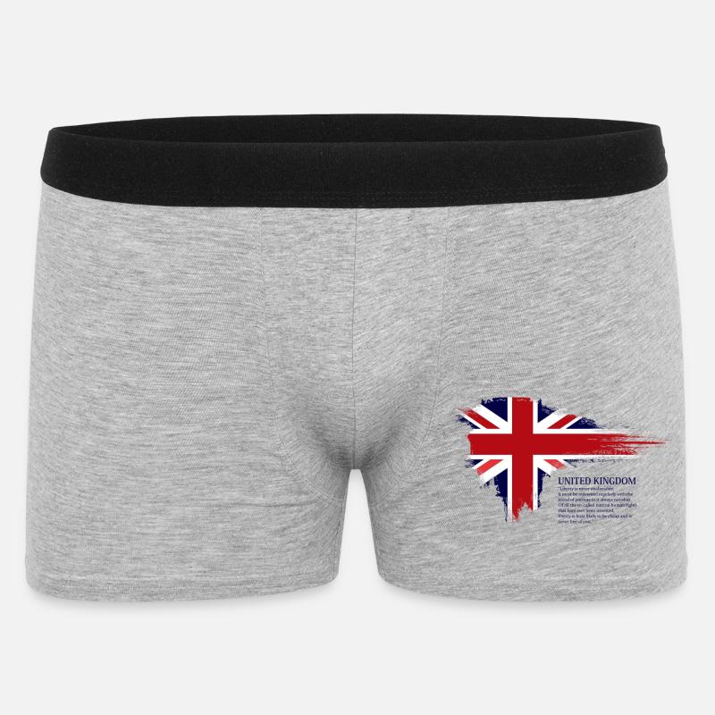 Brushstroke Union Jack Flag - Men's Boxer Shorts - heather grey