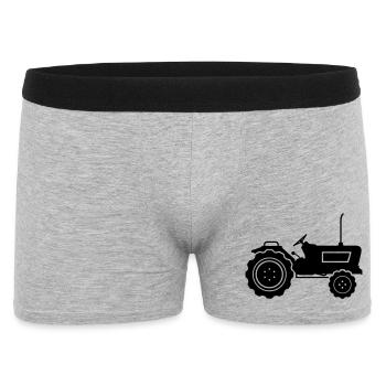 traktor - Männer Boxer Shorts - Grau meliert - Vorne