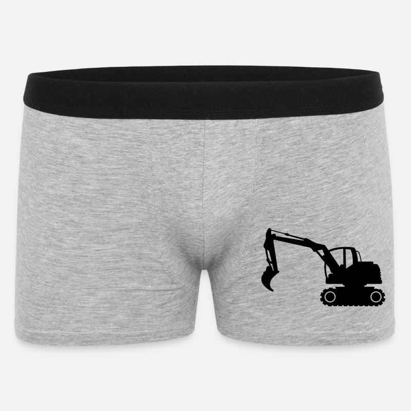 Bagger Ausgräber - Männer Boxer Shorts - Grau meliert