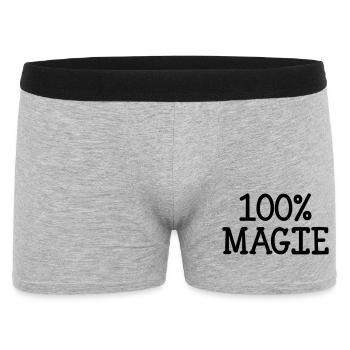 100% Magie - Boxer Homme - gris chiné - Devant