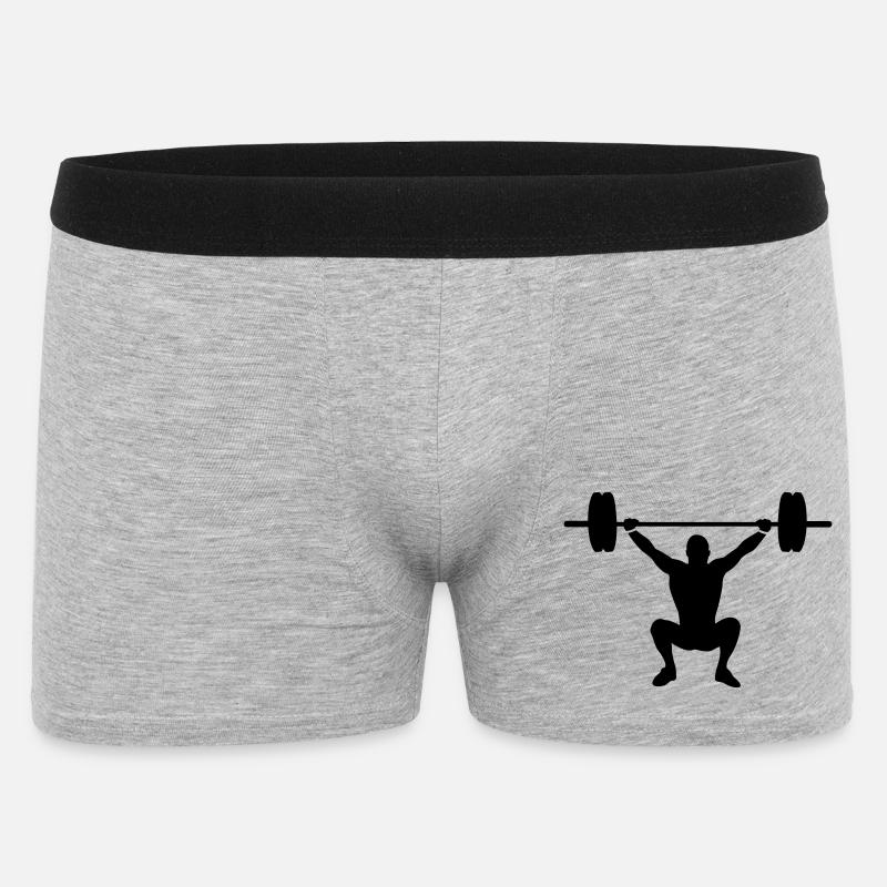 Gewichtheben - Männer Boxer Shorts - Grau meliert