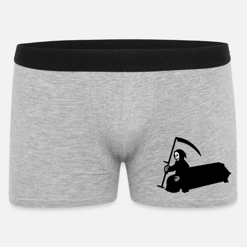 sarg sense halloween - Männer Boxer Shorts - Grau meliert