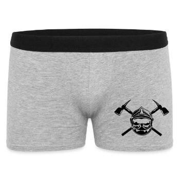 casque_pompier_2 haches - Boxer Homme - gris chiné - Devant