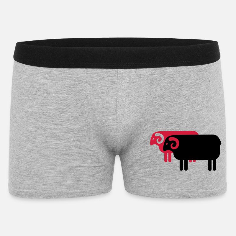 Heidschnucken Lüneburger Heide - Männer Boxer Shorts - Grau meliert