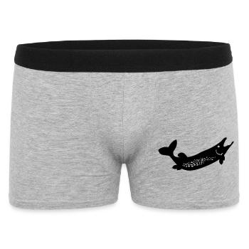 poisson - Boxer Homme - gris chiné - Devant