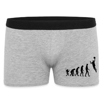 Basketball - Basket Ball - Game - Sport - Player - Männer Boxer Shorts - Grau meliert - Vorne