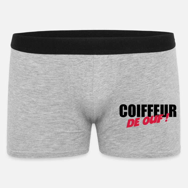 Coiffure / Coiffeur / Coiffeuse / Mode / Cheveux - Boxer Homme - gris chiné