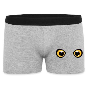 deux yeux brillants d'un hibou - Boxer Homme - gris chiné - Devant