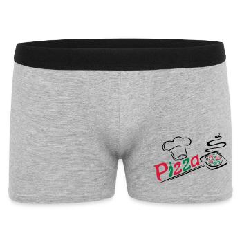 Pizza baker with cooking cap - Men's Boxer Shorts - heather grey - Front