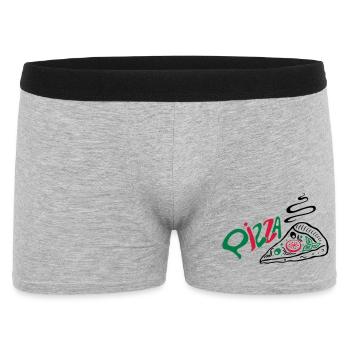 Big slice of Pizza, Italian food. - Men's Boxer Shorts - heather grey - Front
