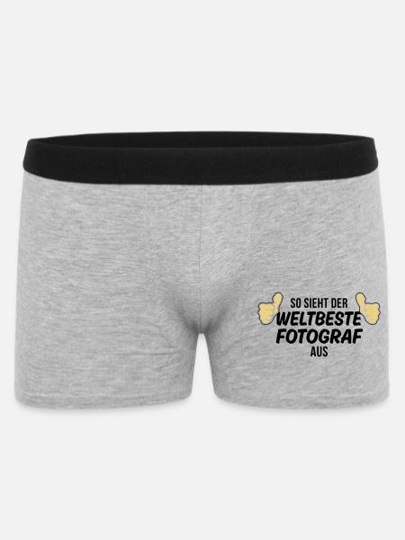 der weltbeste fotograf - Männer Boxer Shorts - Grau meliert