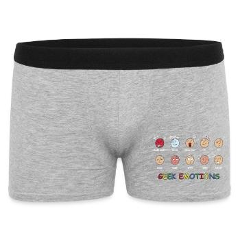 GEEK EMOTIONS - Texte BLANC - Boxer Homme - gris chiné - Devant