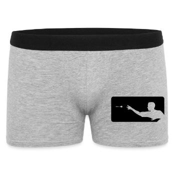 dartsport dart - Männer Boxer Shorts - Grau meliert - Vorne