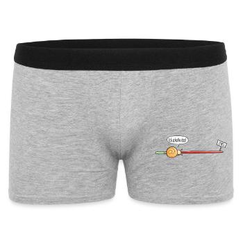 Der Weg ist das Ziel - Schnecke - Comic - Geschenk - Männer Boxer Shorts - Grau meliert - Vorne